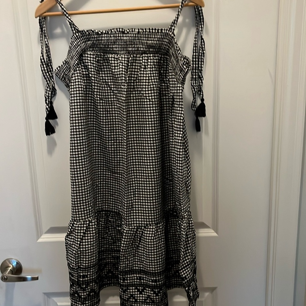 Black and white gingham dress